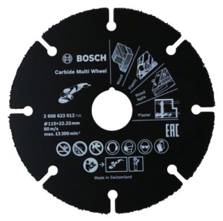 Univerzálny rezný kotúč Bosch Carbide Multi Wheel ?115mm 2608623012