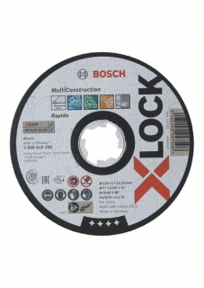 Rezací kotúč Bosch X-LOCK Multi Material 125 x 1 x 22,23 ACS 60 V BF 1ks 2608619269