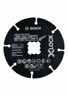 Multifunkčný rezací kotúč Bosch X-LOCK 115mm; 1 mm; 22,23 mm 1ks 2608619283
