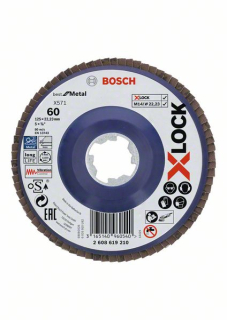 Lamelový brúsny kotúč Bosch X-LOCK Best for Meral X571 125 mm, G 60 1 ks 2608619210